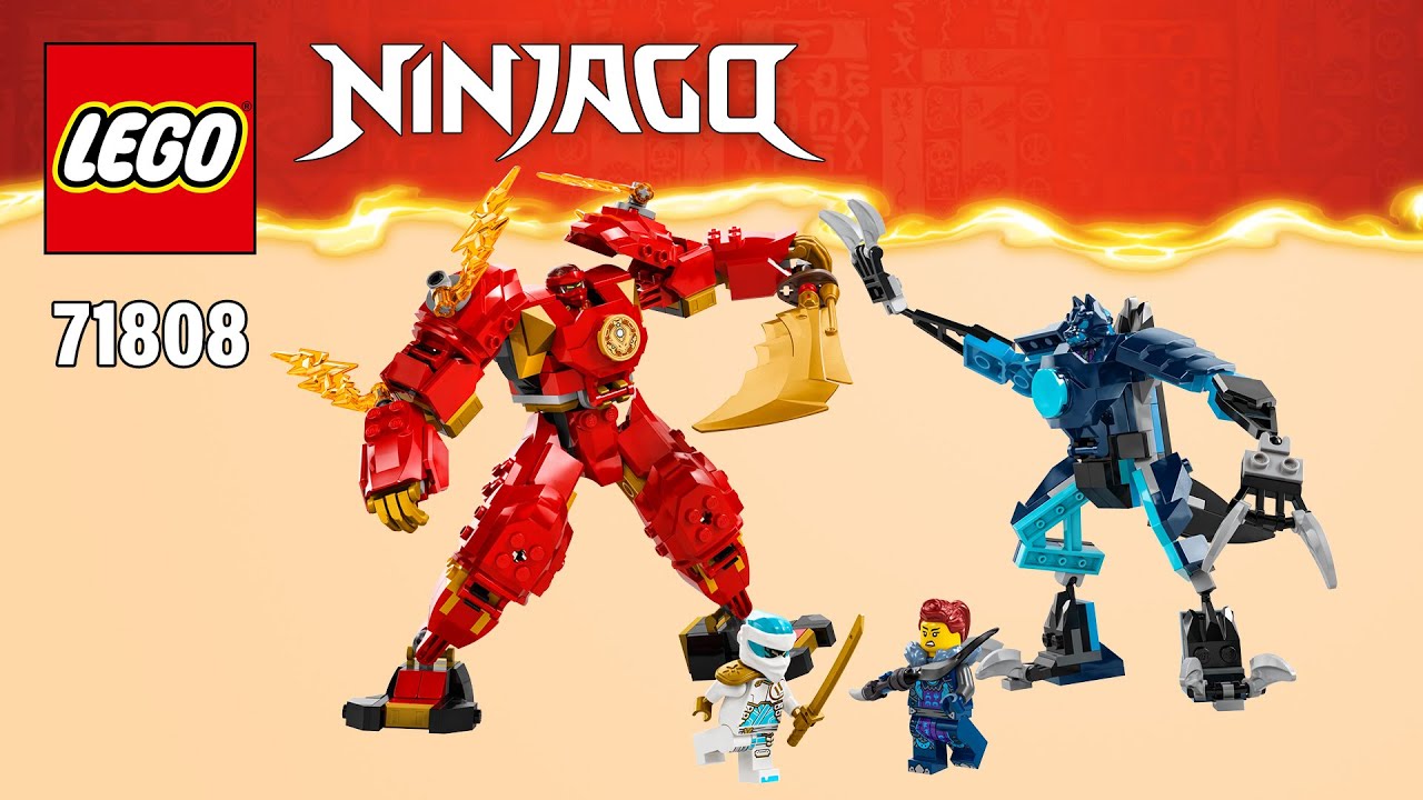 LEGO® NINJAGO® Dragons Rising Kai's Elemental Fire Mech (71808)[322 pcs] Building Instructions | TBB