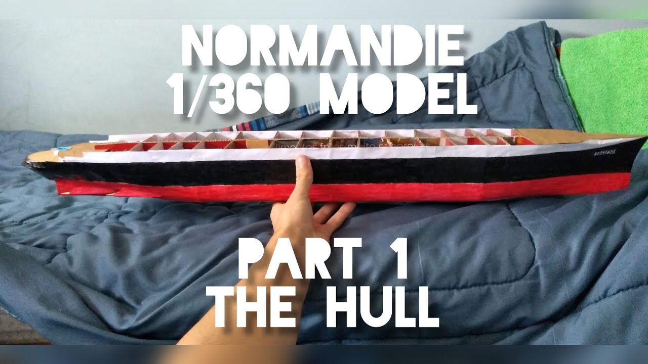 SS Normandie paper model 1/360 (part 1 / hull)
