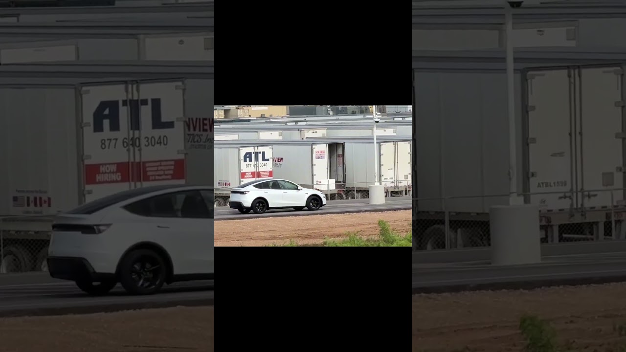 Autonomous driving of brand new Tesla Model Y at Giga Texas