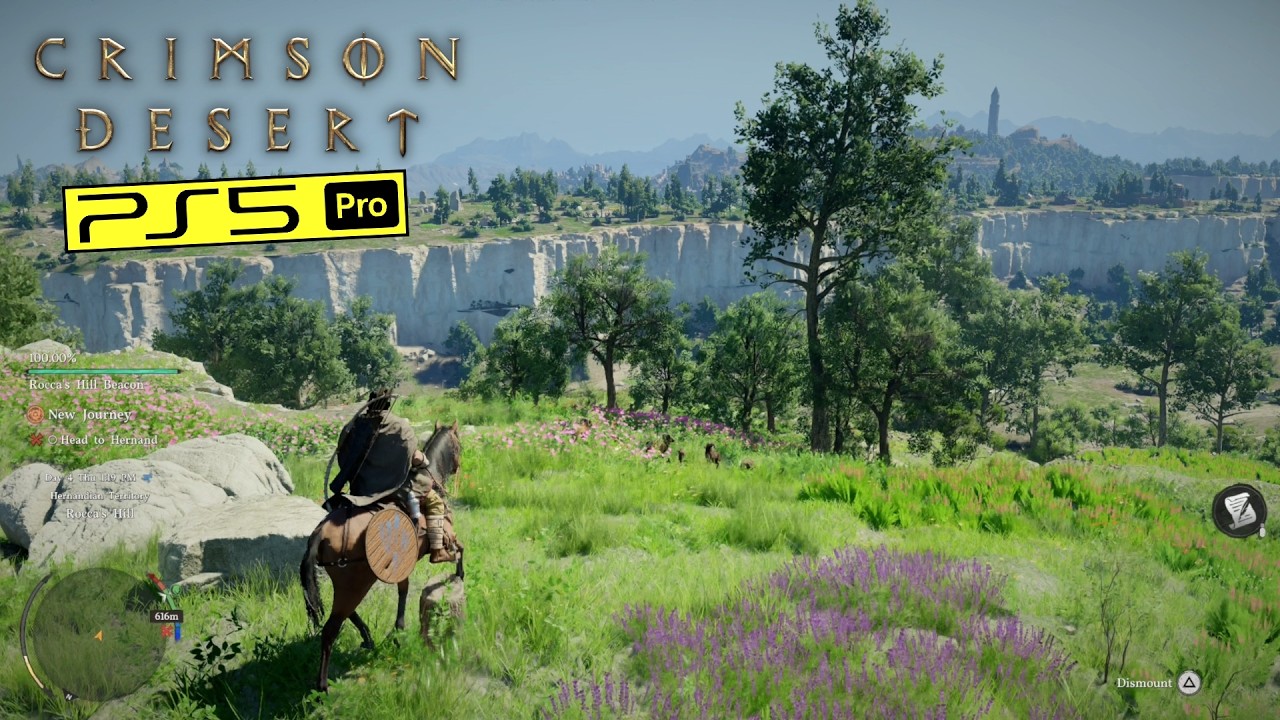 Crimson Desert PS5 Pro: качество/сбалансированный режим/режим производительности.