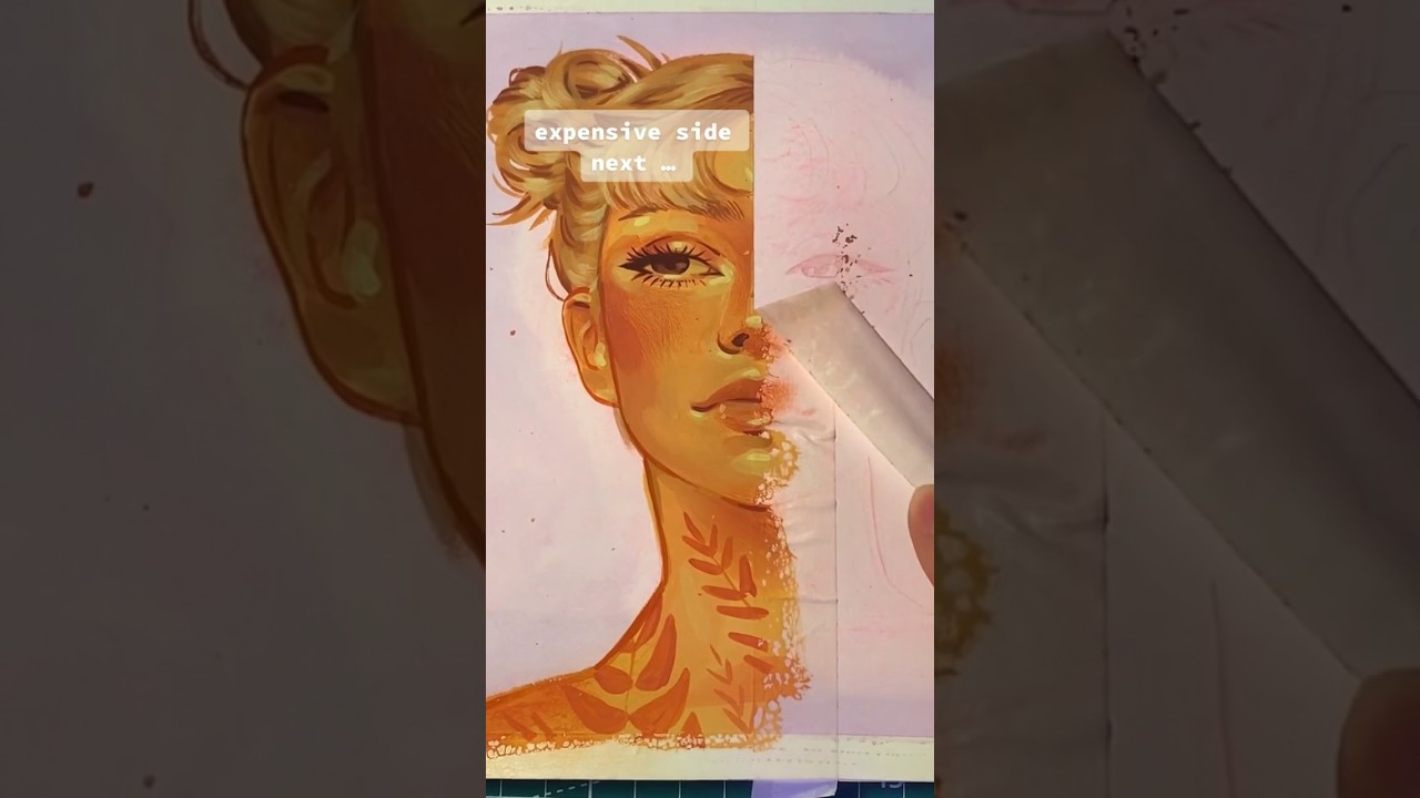 trying economy vs. professional gouache !