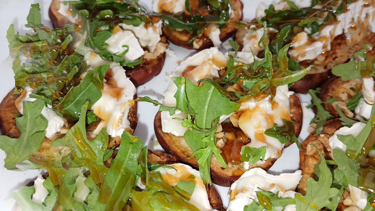 Batata con queso de cabra y miel