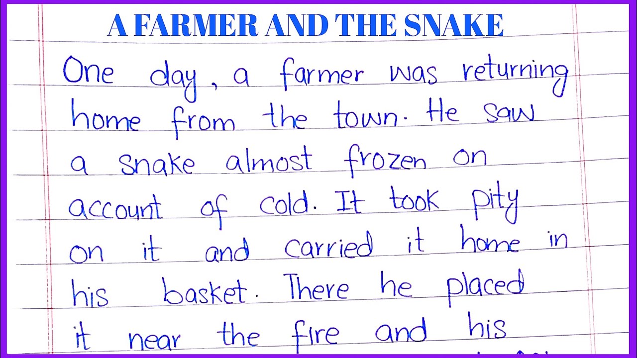 The Farmer and the Snake story in English | Short Moral Story