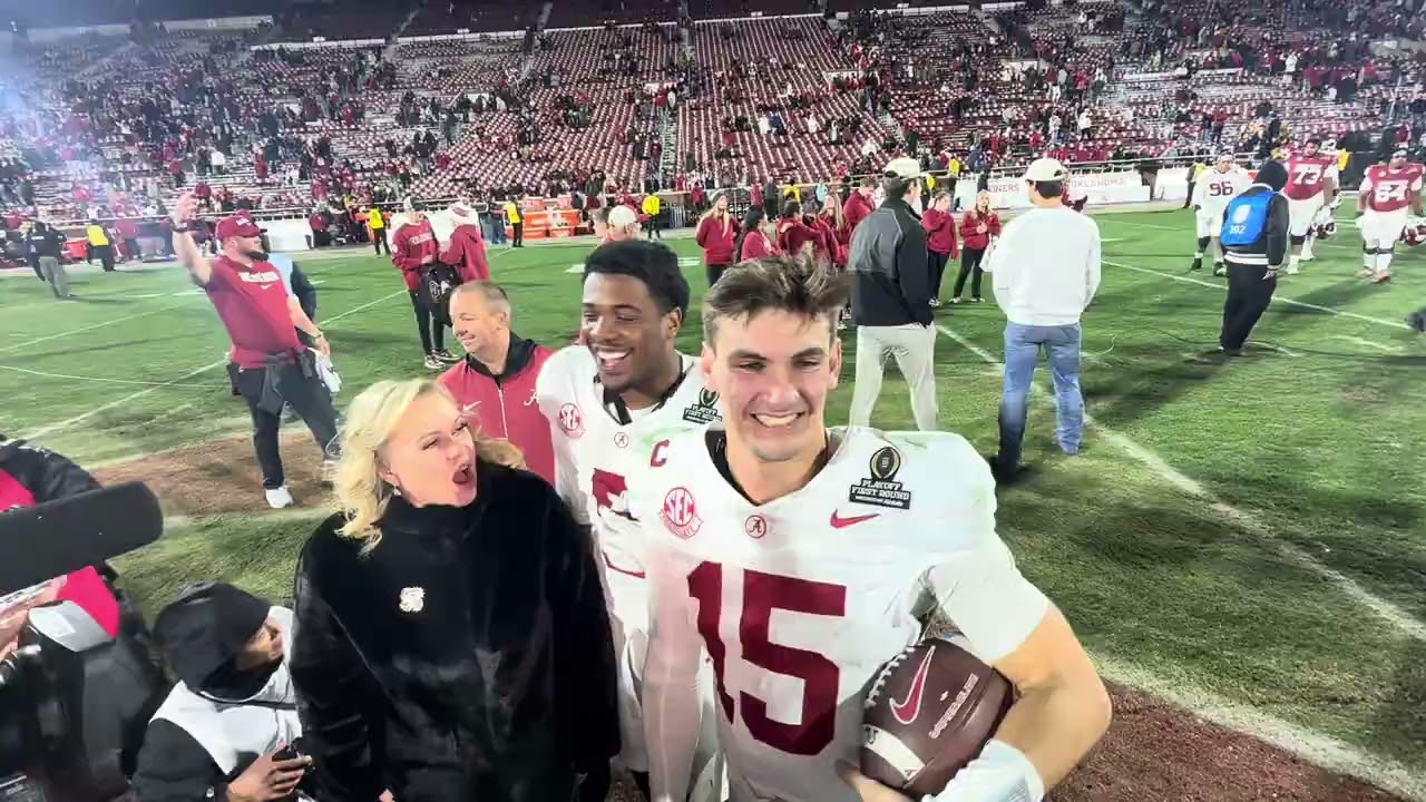 Alabama Football Celebrates Its CFP Win Over Oklahoma