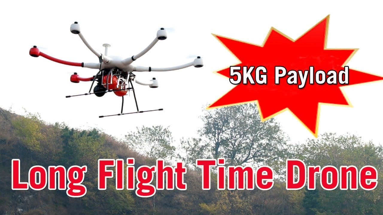 Long flight time drone demo with 5KG payload