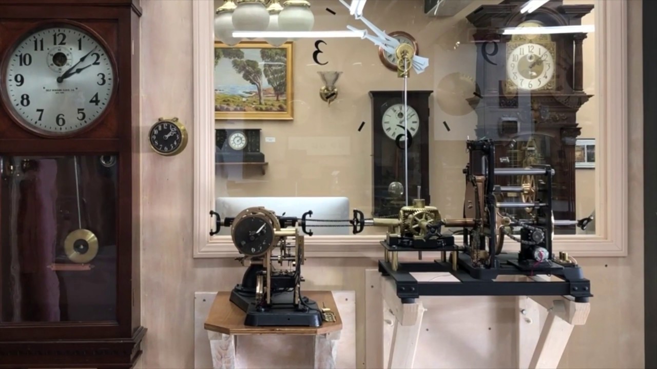 Two Tower Clock movements made by the Self Winding Clock Co.