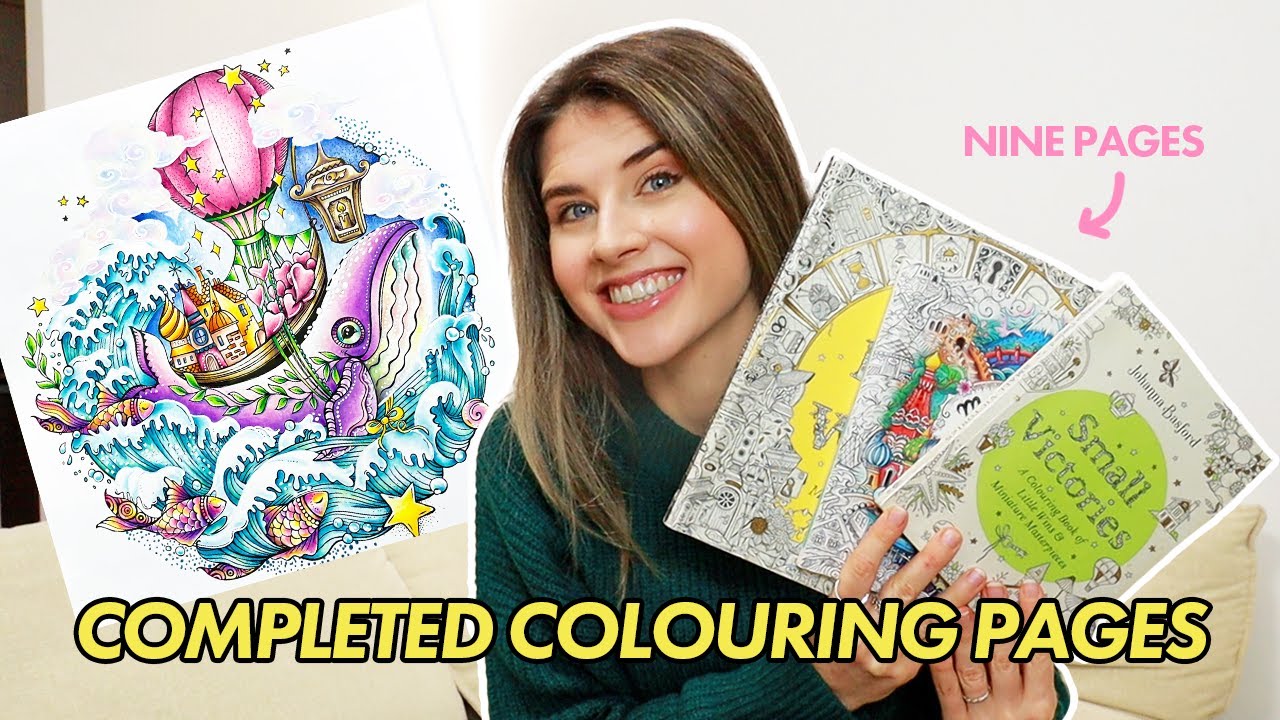 COMPLETED COLOURING PAGES for MAY 2024 ✨💕 // rita berman & johanna basford