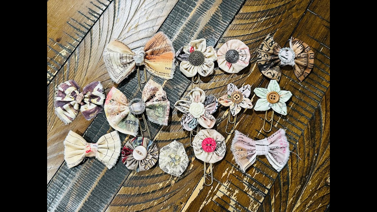 Craft With Me - Let's Make Fabric Embellishments for Junk Journals