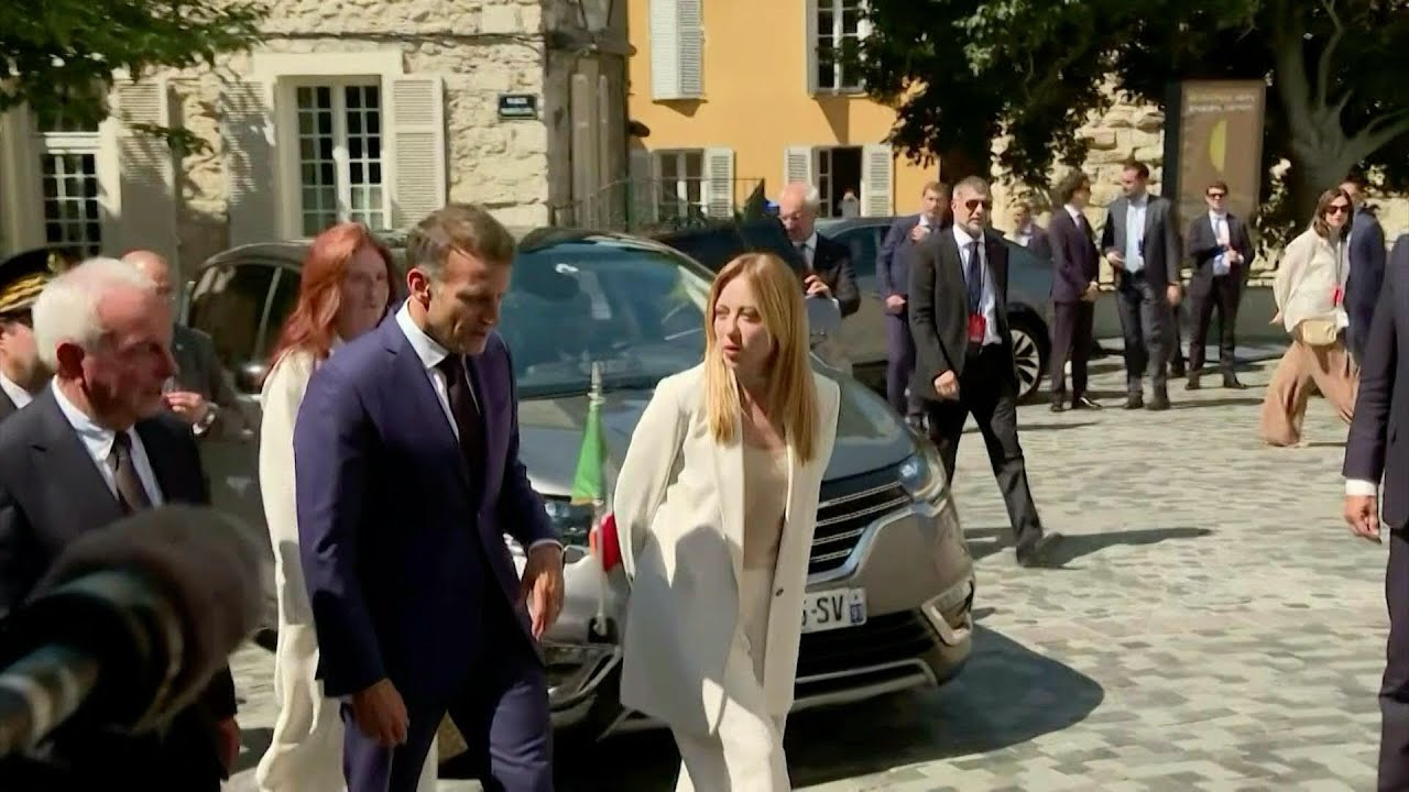 Macron welcomes Giorgia Meloni for Franco-Italian summit in Antibes | AFP