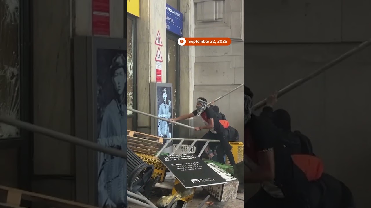 Pro-Palestinian protesters clash with police in Milan