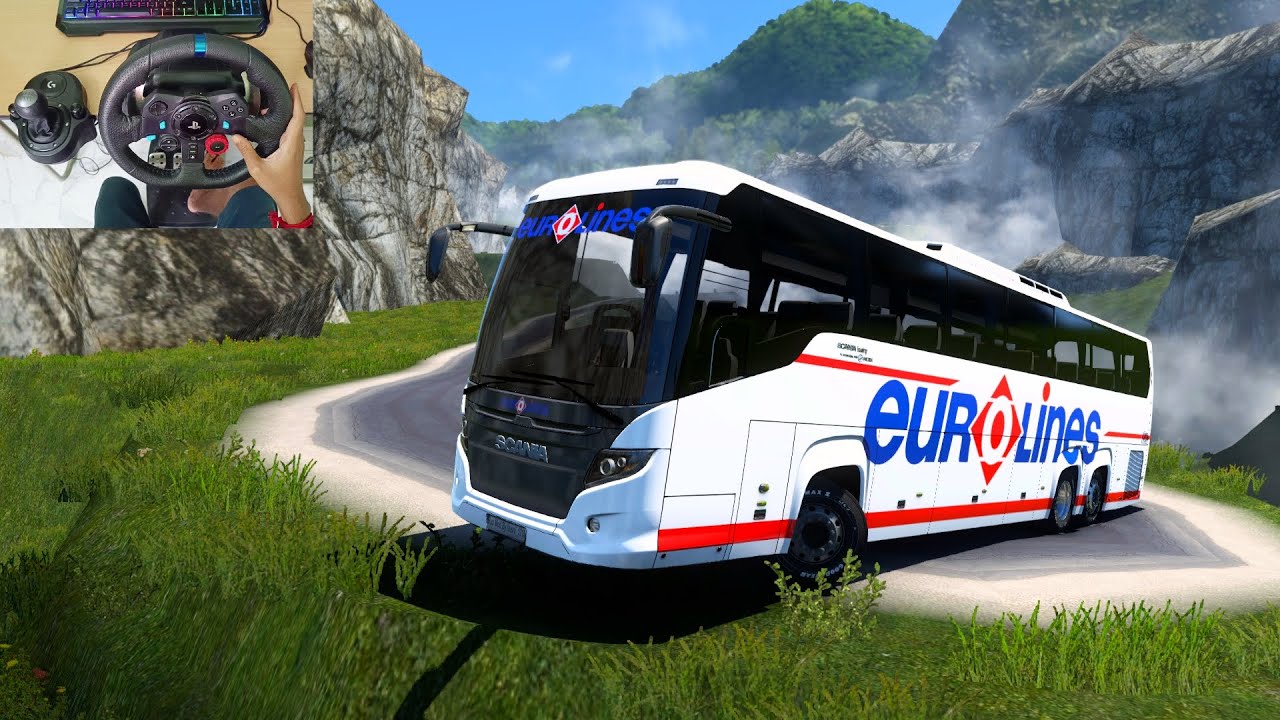 Smooth Bus Driving through Extreme Dangerous roads of peru | #ets2 | Logitech G29 Setup