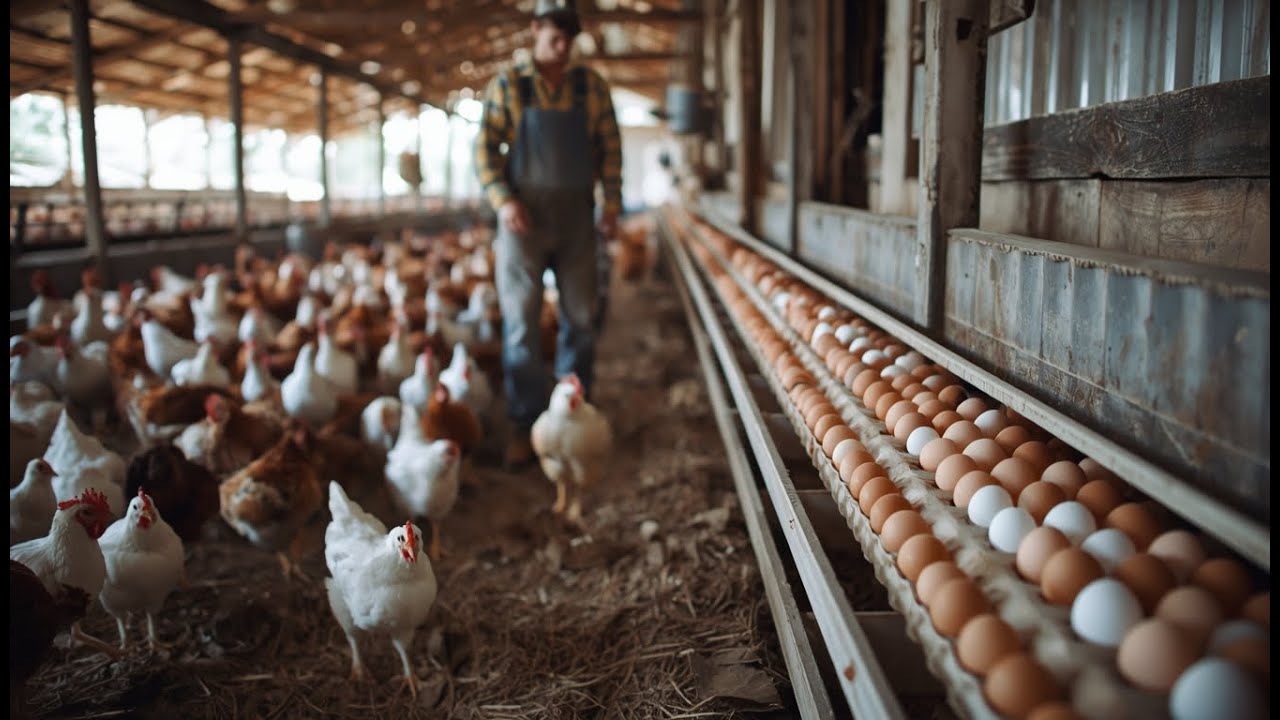 Farm life: feeding chickens, collecting eggs, running a farm.