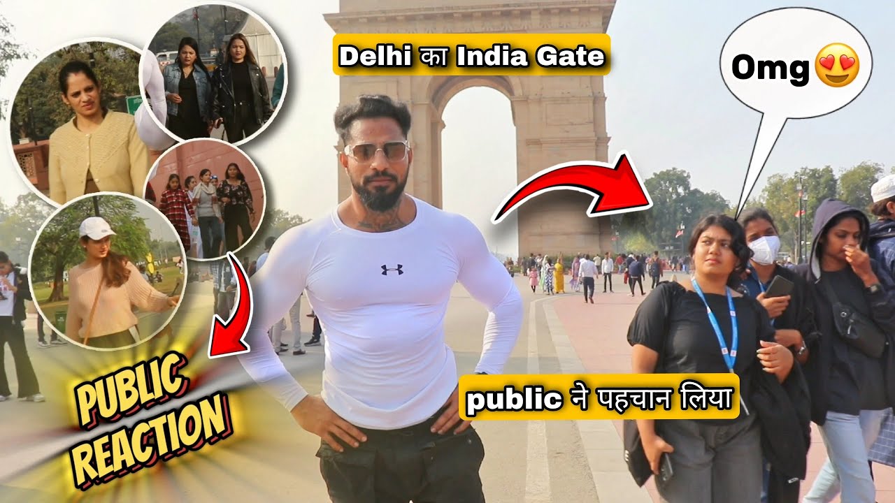 Public Reaction at Delhi (India Gate) 😱| Girls Crazy Reaction 😍😳 | #publicreaction