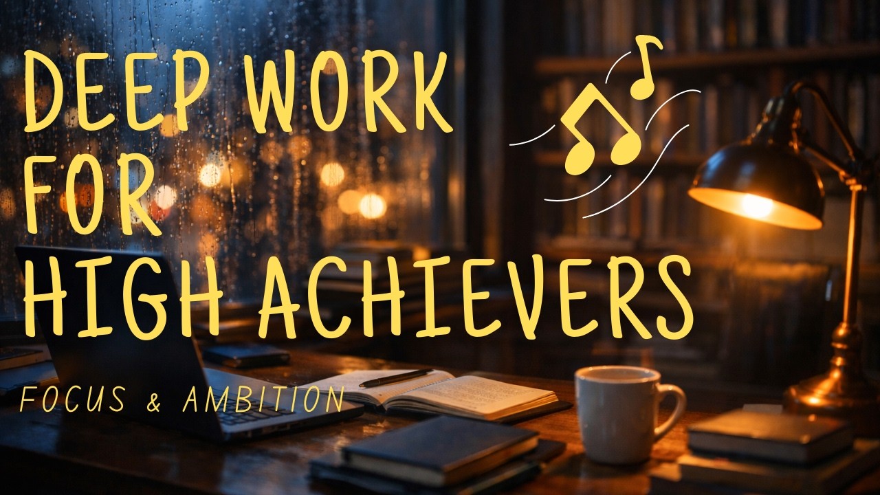 Deep Work for High Achievers: Rainy Night in the Library & Office (Focus & Ambition) ⛈️📚