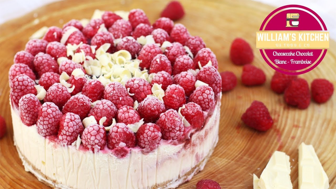 Cheesecake Chocolat Blanc - Framboise (sans cuisson) | William's Kitchen