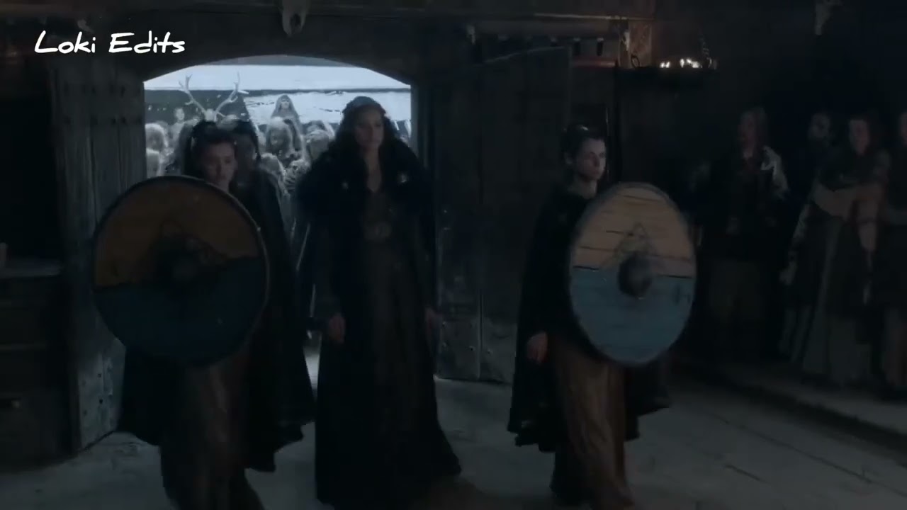 Princess Aslaug arrives in Kattegat #vikings #lokiedits
