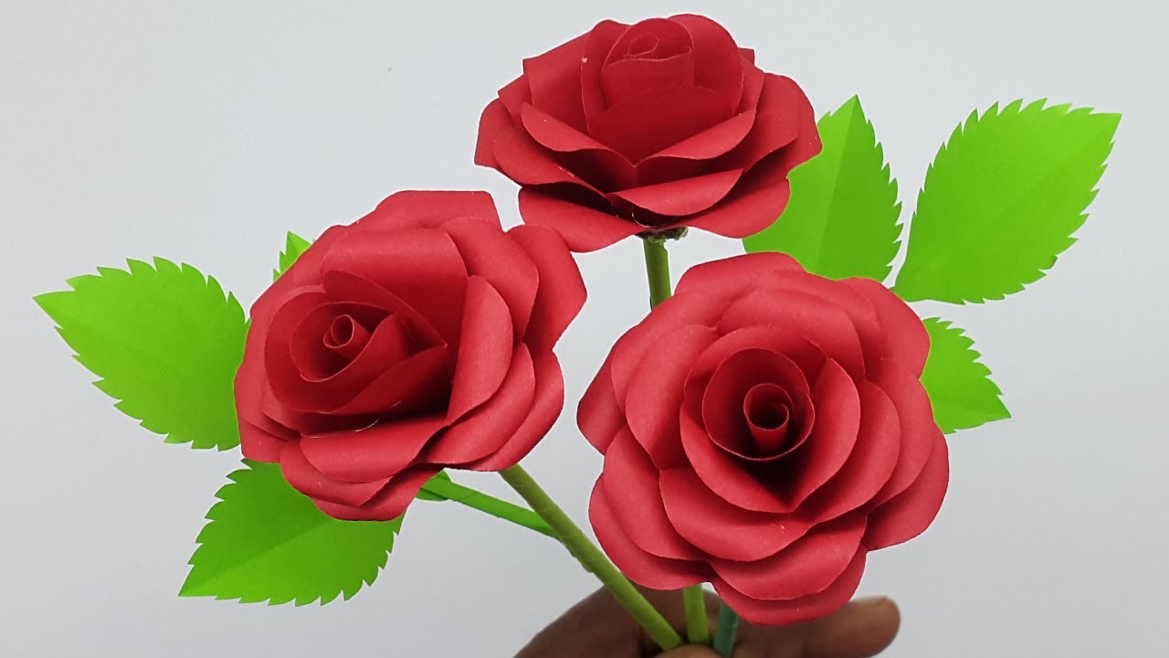 How to Make Realistic and Easy Paper Rose | Complete Tutorial on Paper Roses