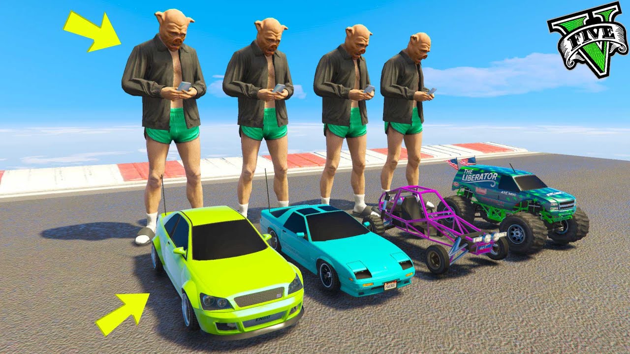 GTA 5 MODS 🐷 RC CARS CHALLENGE !!! 🐷 DAJE !!