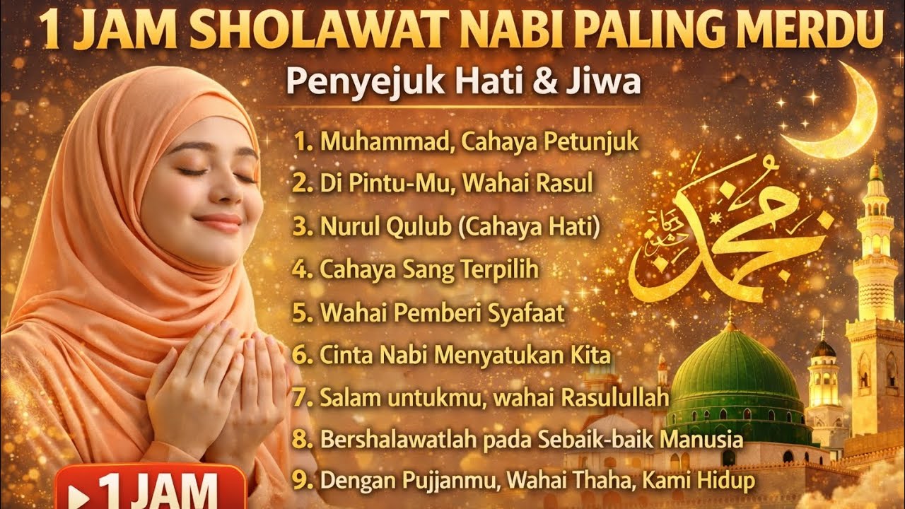 1 JAM SHOLAWAT NABI PALING MERDU | Penyejuk Hati & Jiwa