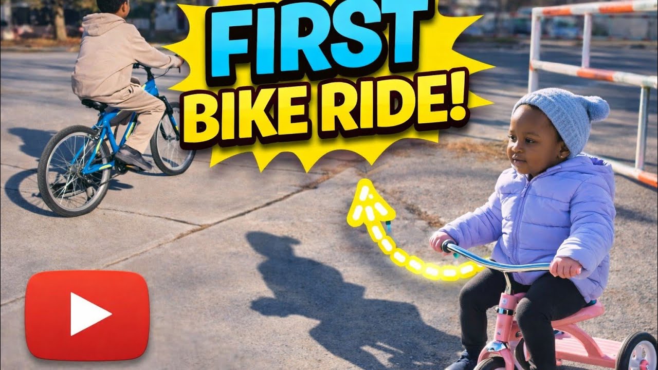FIRST DAY RIDING A BIKE| SHE DIDN'T WANT TO GO HOME . KARREY TRIKE RIDING #familyvlog #ditl