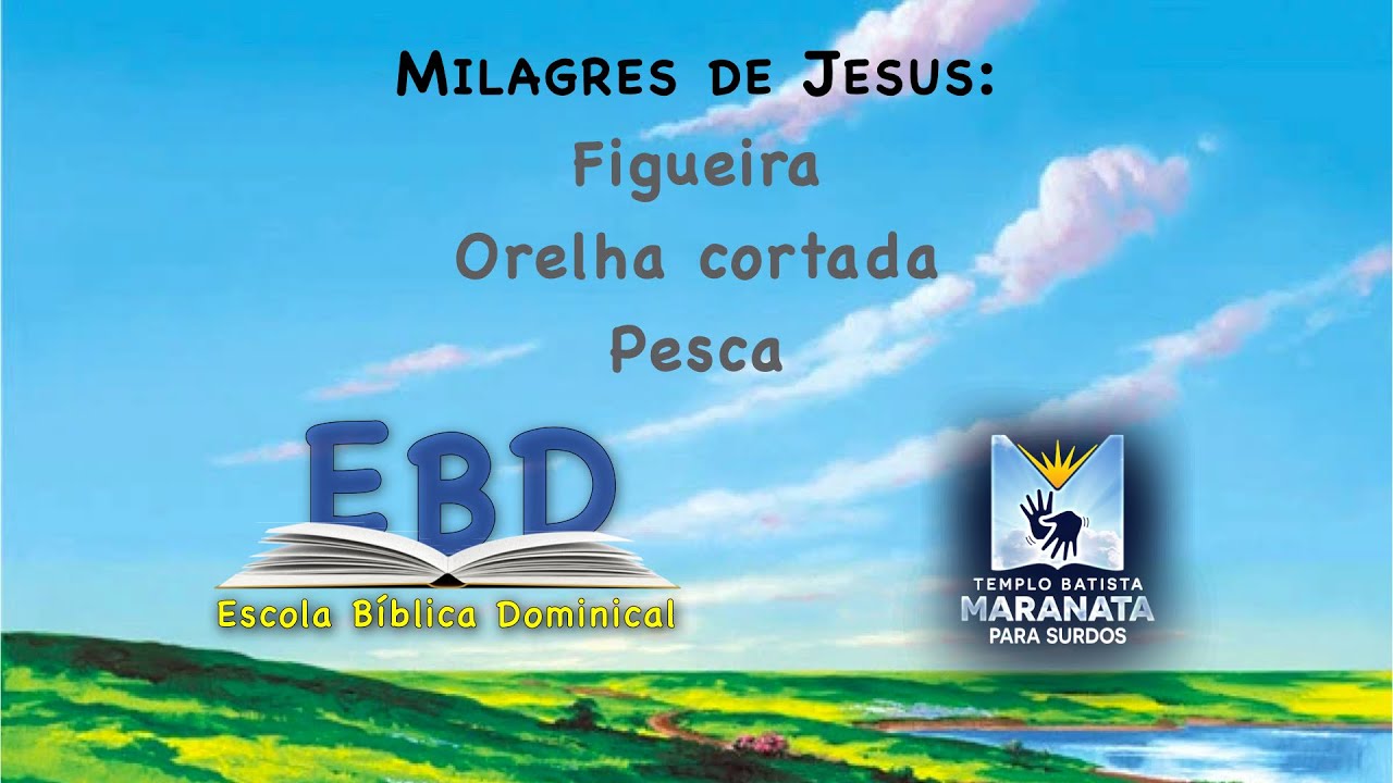 Escola Bíblica Dominical: VIDA DE JESUS (Figueira/Orelha cortada/Pesca)