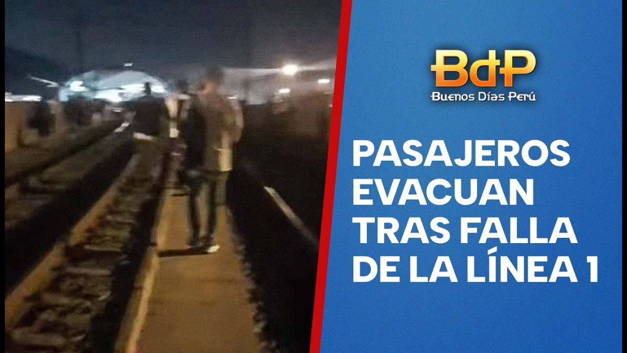Caos en la Línea 1: tren quedó detenido y pasajeros caminaron por los rieles