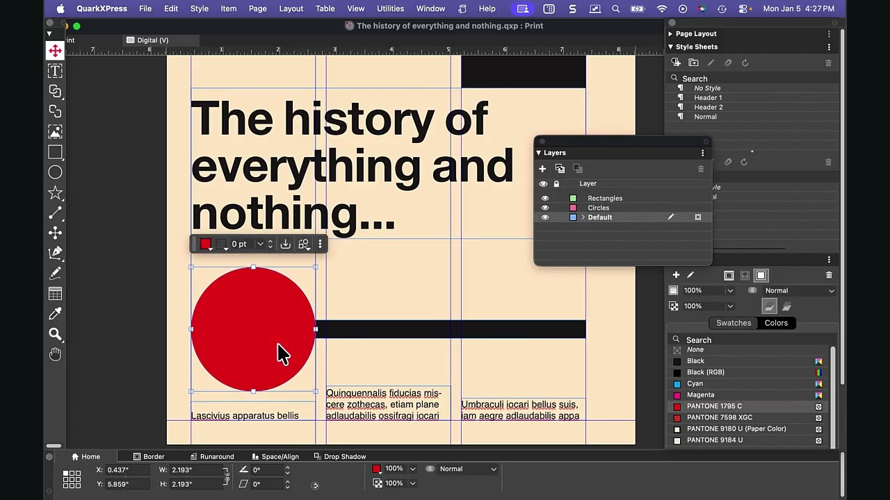 QuarkXPress Layers