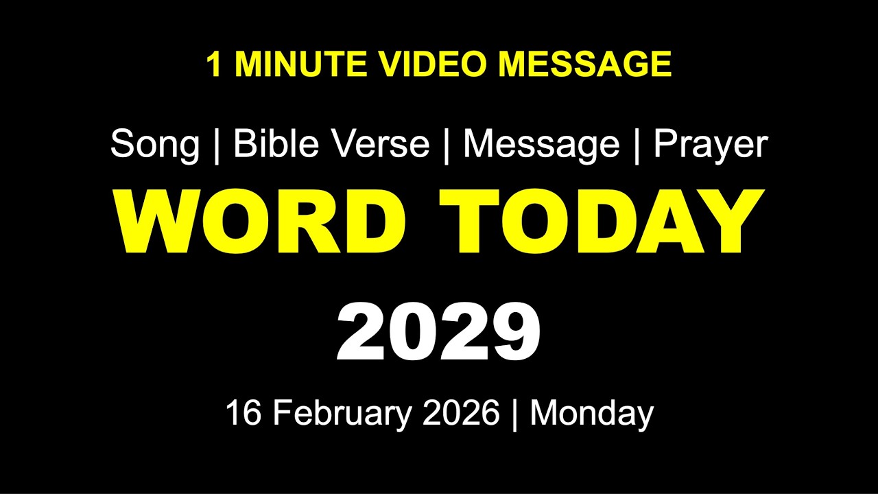 Word Today-2029 | Bro RSV | One-Minute Video Message (Malayalam) | 16 February 2026