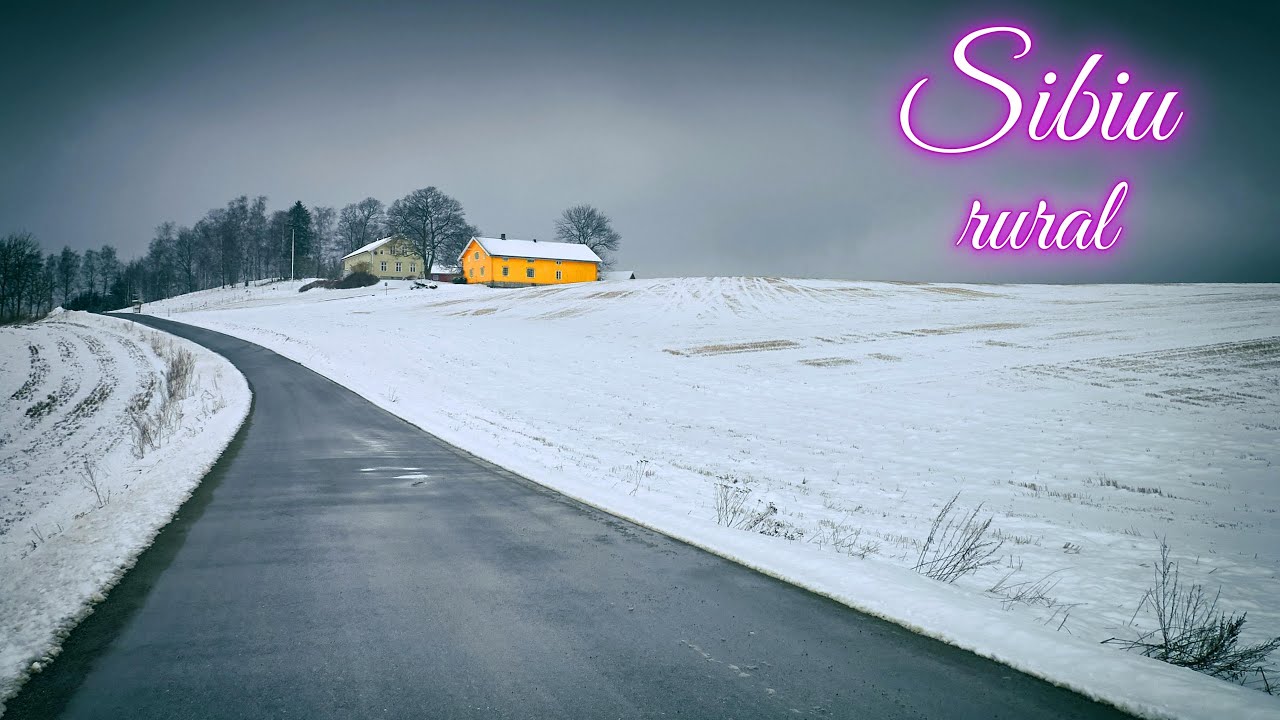 Sibiu winter rural roads  🌨️🌲🏠