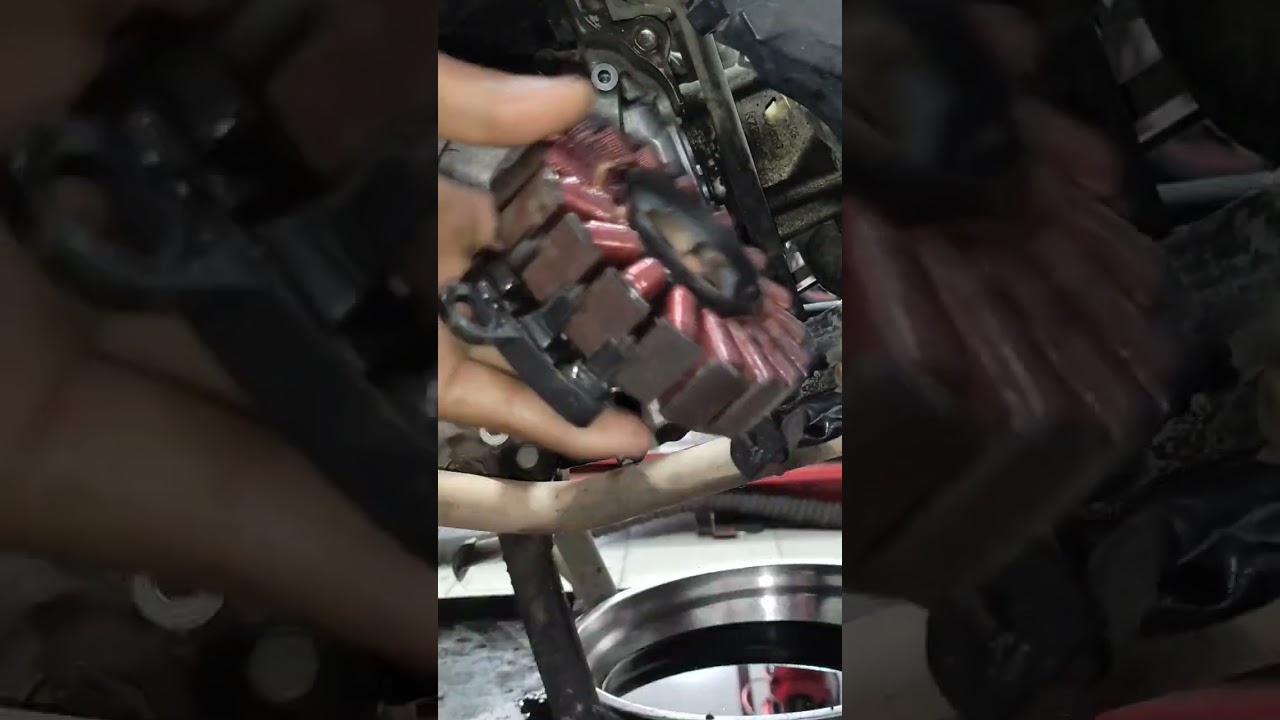 cara membersihkan spul atau stator comp pada motor vario 125 , #vario150  #vario125old  #stator