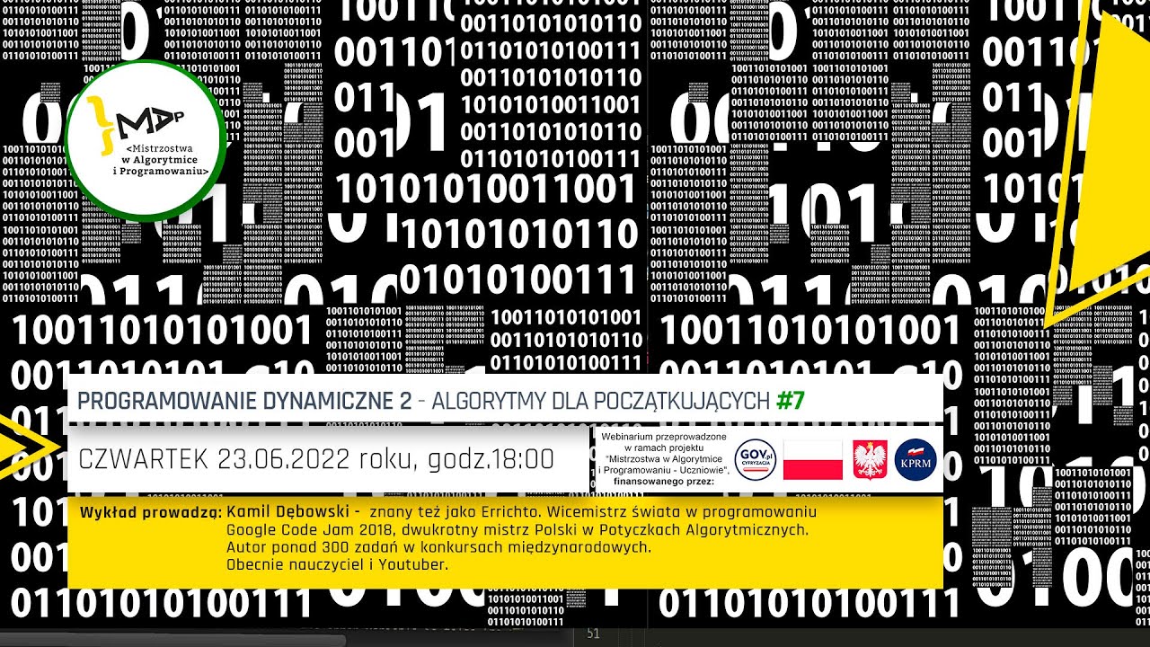 [LIVE] #7 - Programowanie dynamiczne 2 - Algorytmy dla początkujących