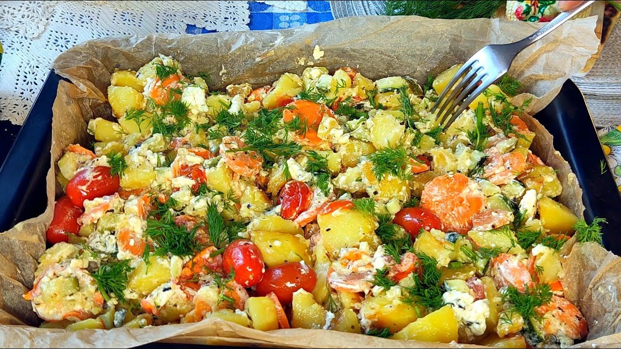Супер вкусный рецепт картофеля с сыром Фета. ОЧЕНЬ быстро!
