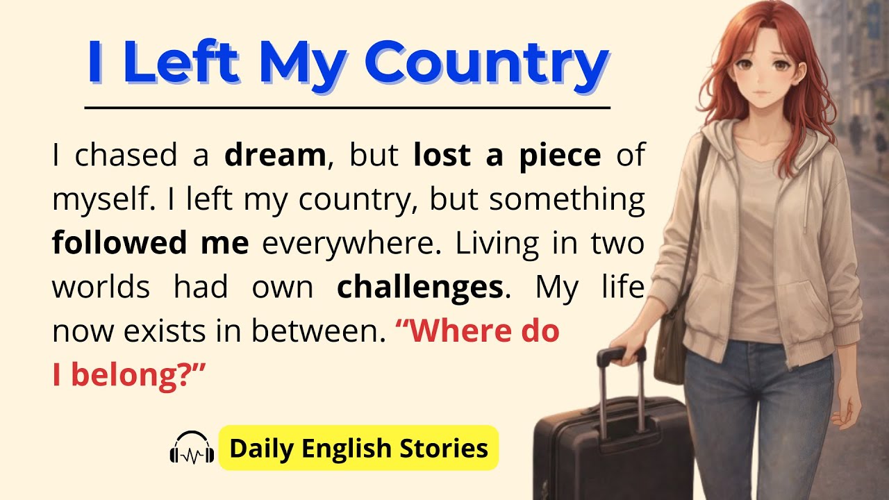 I Left My Country… But It Never Left Me 😟 | Improve Your English | Daily English Story