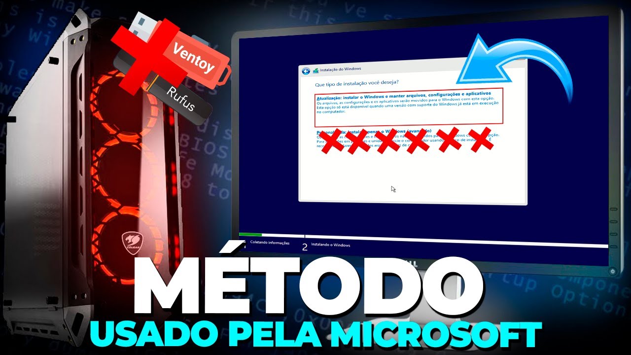 Os 2 MÉTODOS Inéditos Liberados PELA Microsoft para FORMATAR PC do ZERO Sem Pen Drive Boot