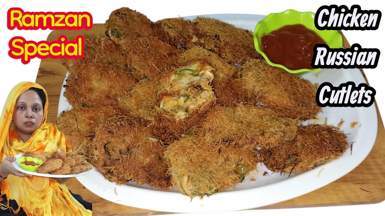 रमजान में इफ्तार के लिए रशियन कटलेट बनाएं पूरा महीना स्टोर करके खाए l Crispy Chicken Russian Cutlets