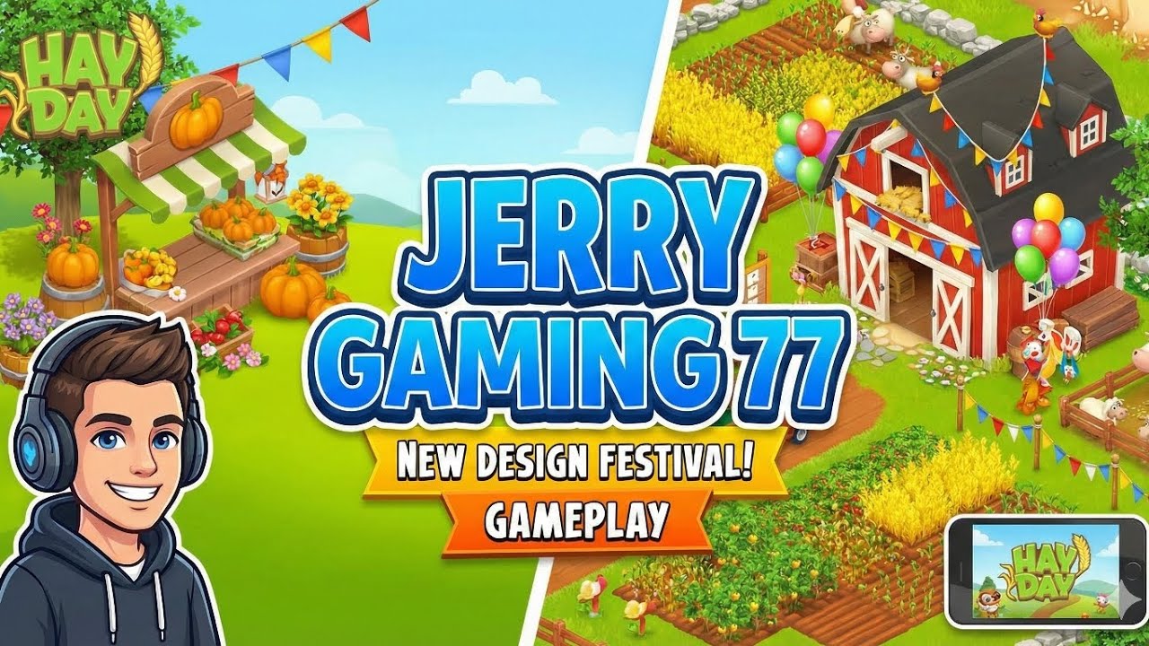 Hay day 🧑🏻‍🌾 game play with Jerry Gaming 77 new disign festival 🎎🥮