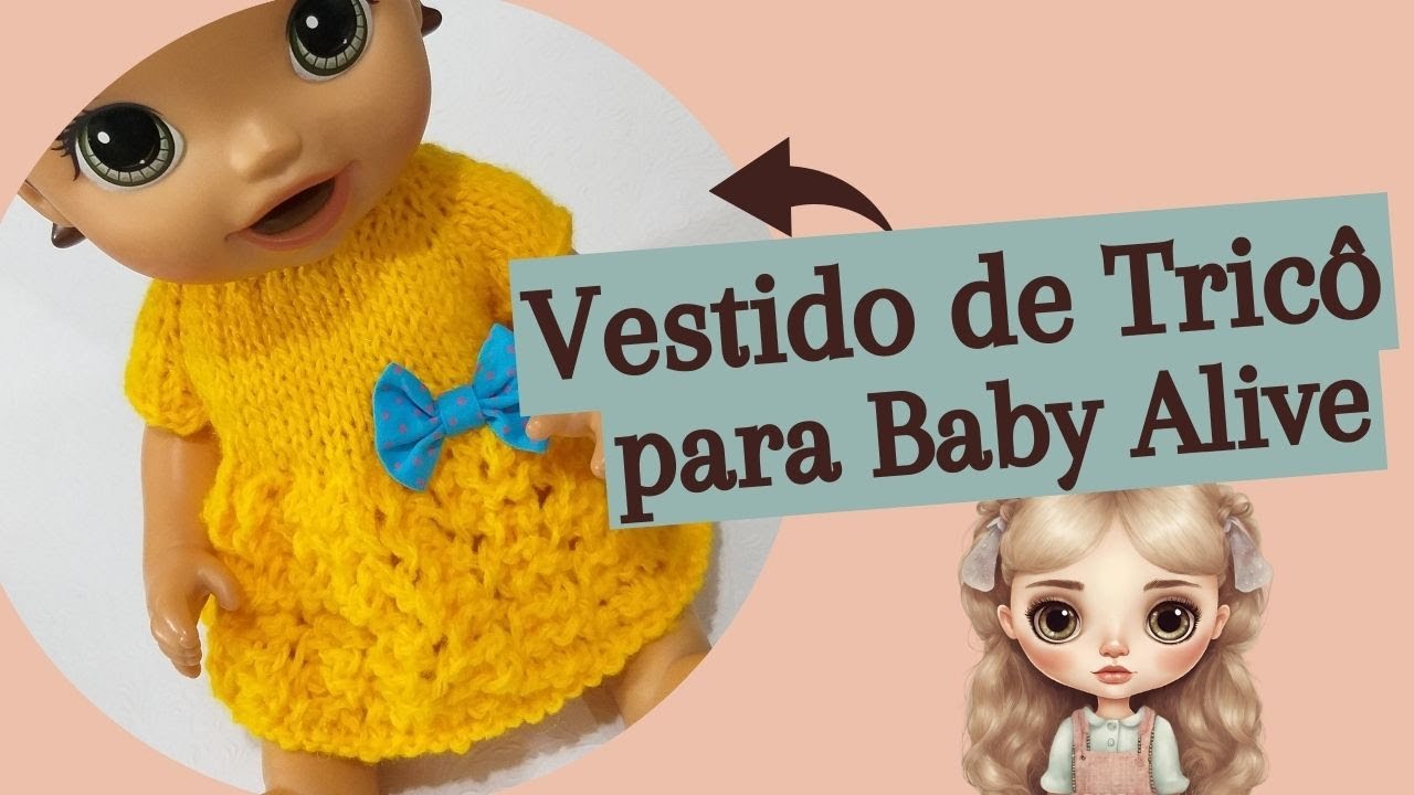 D.I.Y.: Vestido de Tricô para bonecas Baby Alive #11