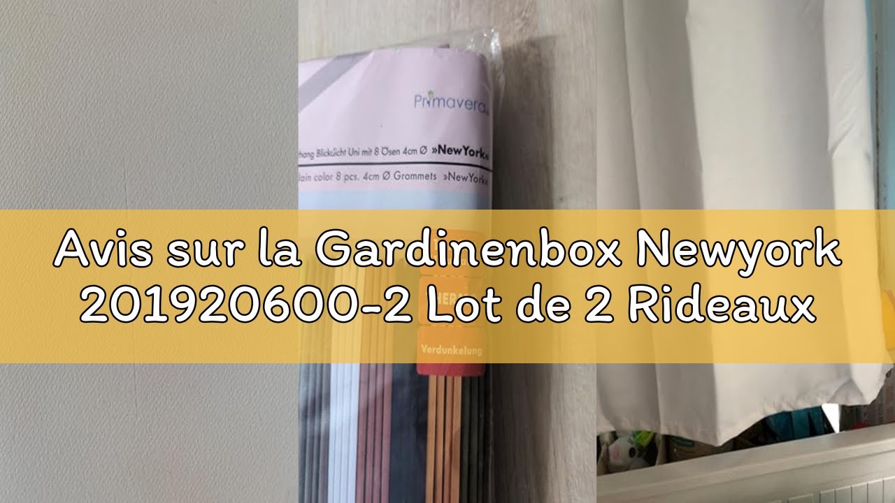 Avis sur la Gardinenbox Newyork 201920600-2 Lot de 2 Rideaux occultants Thermiques à œillets et inso