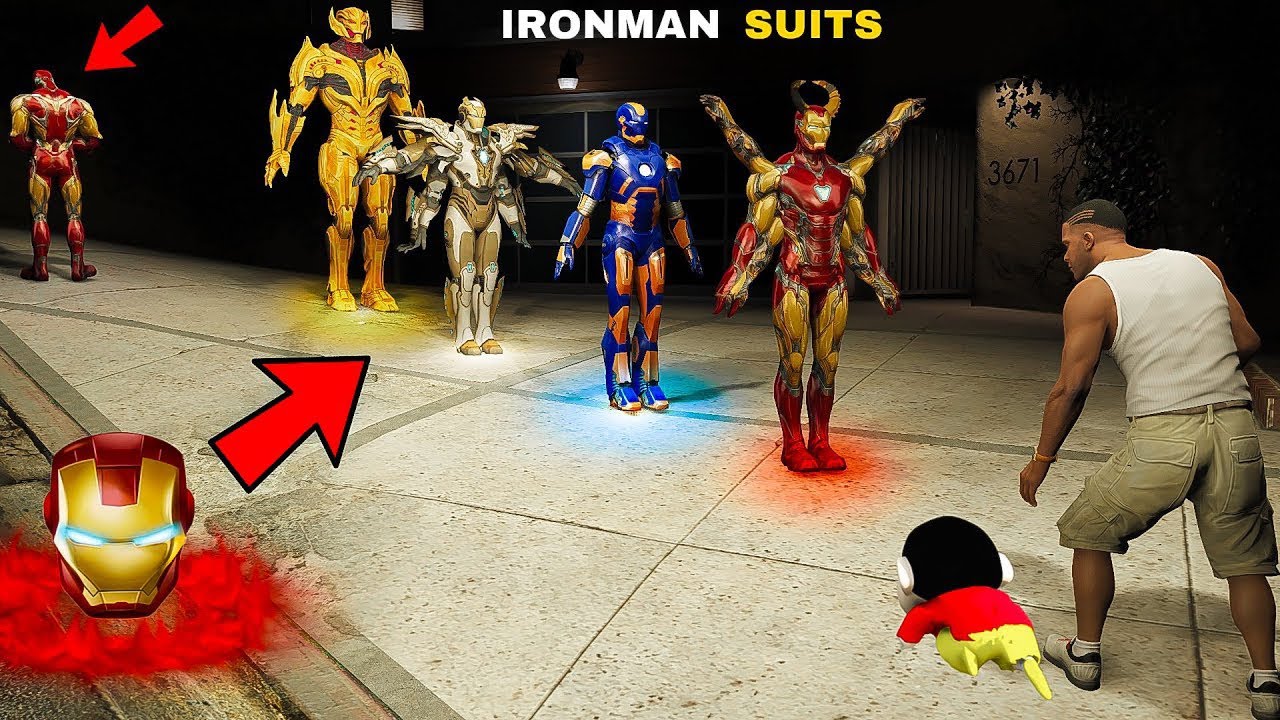 Franklin and shinchan stealing ironman suit in gta 5