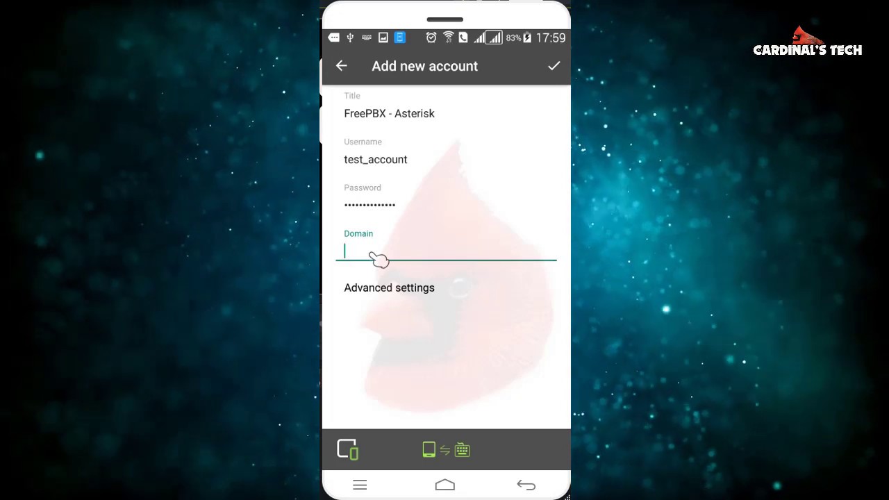 Setup android SIP softphone for FreePBX / Asterisk