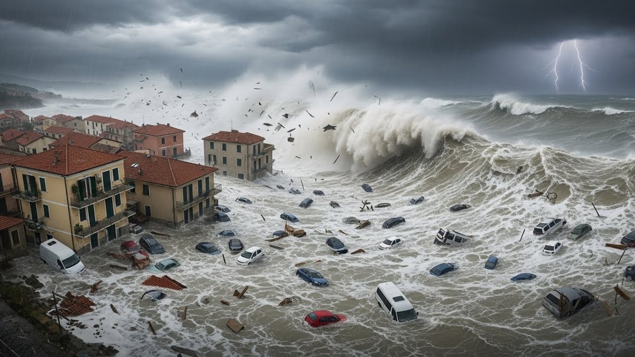 Tsunami Like-Waves Chaos in Italy! Cyclone Harry Swept Away Homes, Cars in Sicily