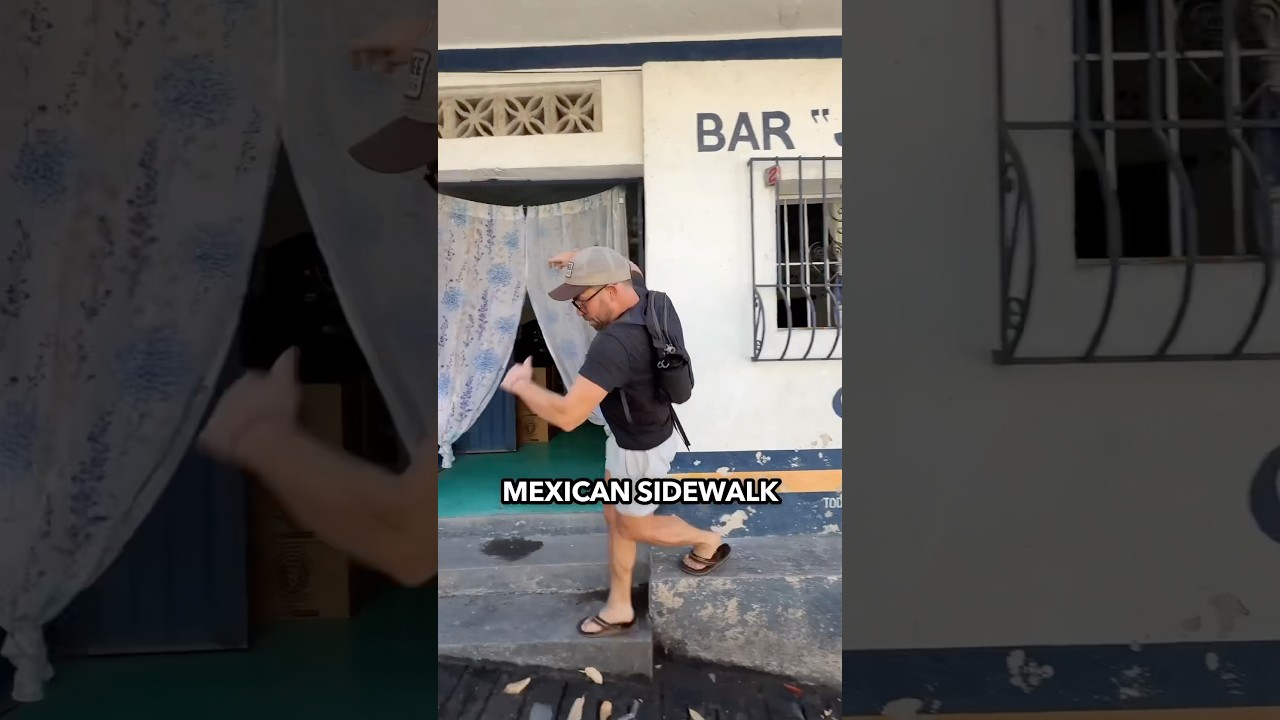 Mexican Sidewalk Challenge || LAS ACERAS en M&Eacute;XICO son OTRO PEDO! 🤣 #mexico #funny #humor #broma
