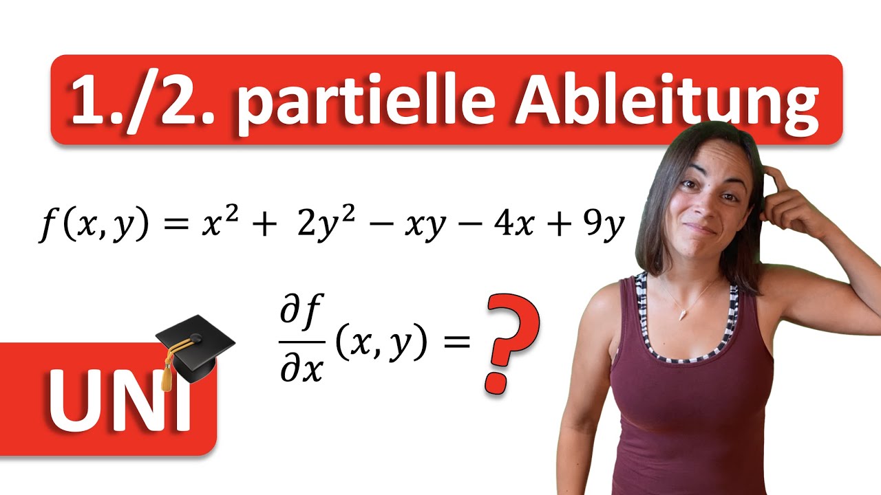 🎓🎓🎓 PARTIELLE ABLEITUNGEN von Funktionen mit ZWEI Variablen | UNIMATHE für Anfänger einfach erklärt!