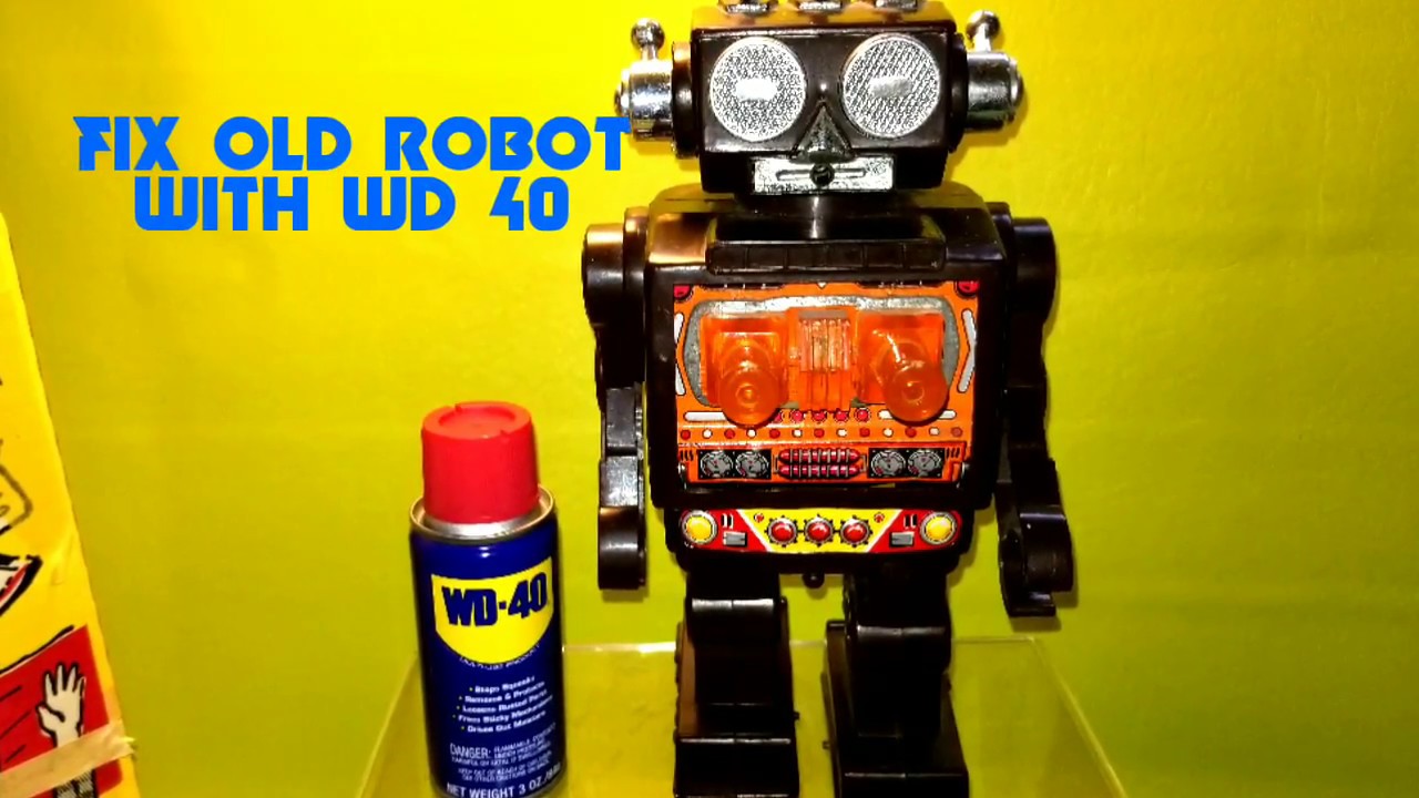 WD 40 SIMPLE TRICK TO FIX OLD TOY ROBOT LIFE HACK NO MESS