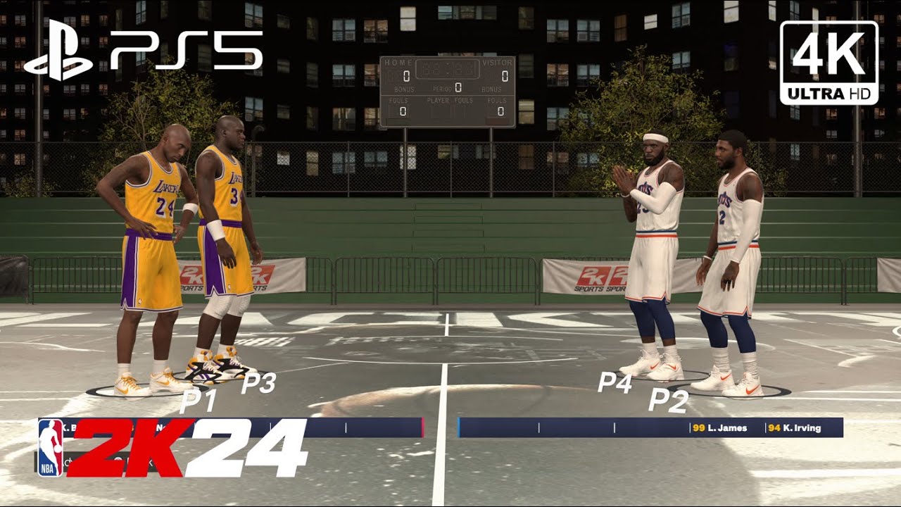 NBA 2K24 BLACKTOP | Kobe & Shaq 2V2 Irving & LeBron