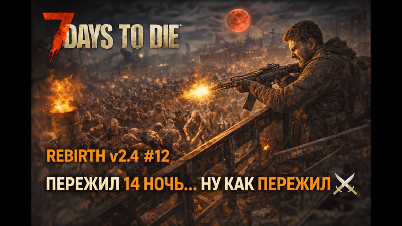 🔥 REBIRTH v2 4 #12 — Пережил 14 ночь ну как пережил ⚔️ #7DaystoDie