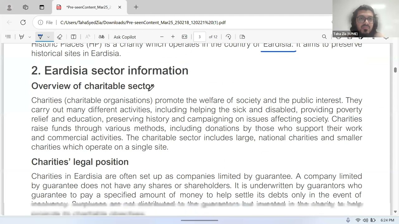 Kaplan ACCA SBL March 2025 Analysis Historic Places HP