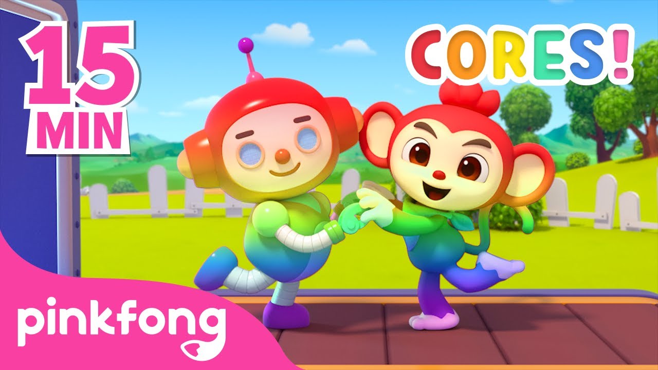 Aprenda as Cores com Poki | 15Min | As Cores | Pinkfong @Hogi