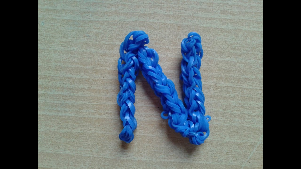 ♥ Tutorial: letra N hecha de gomitas (sin telar) ♥