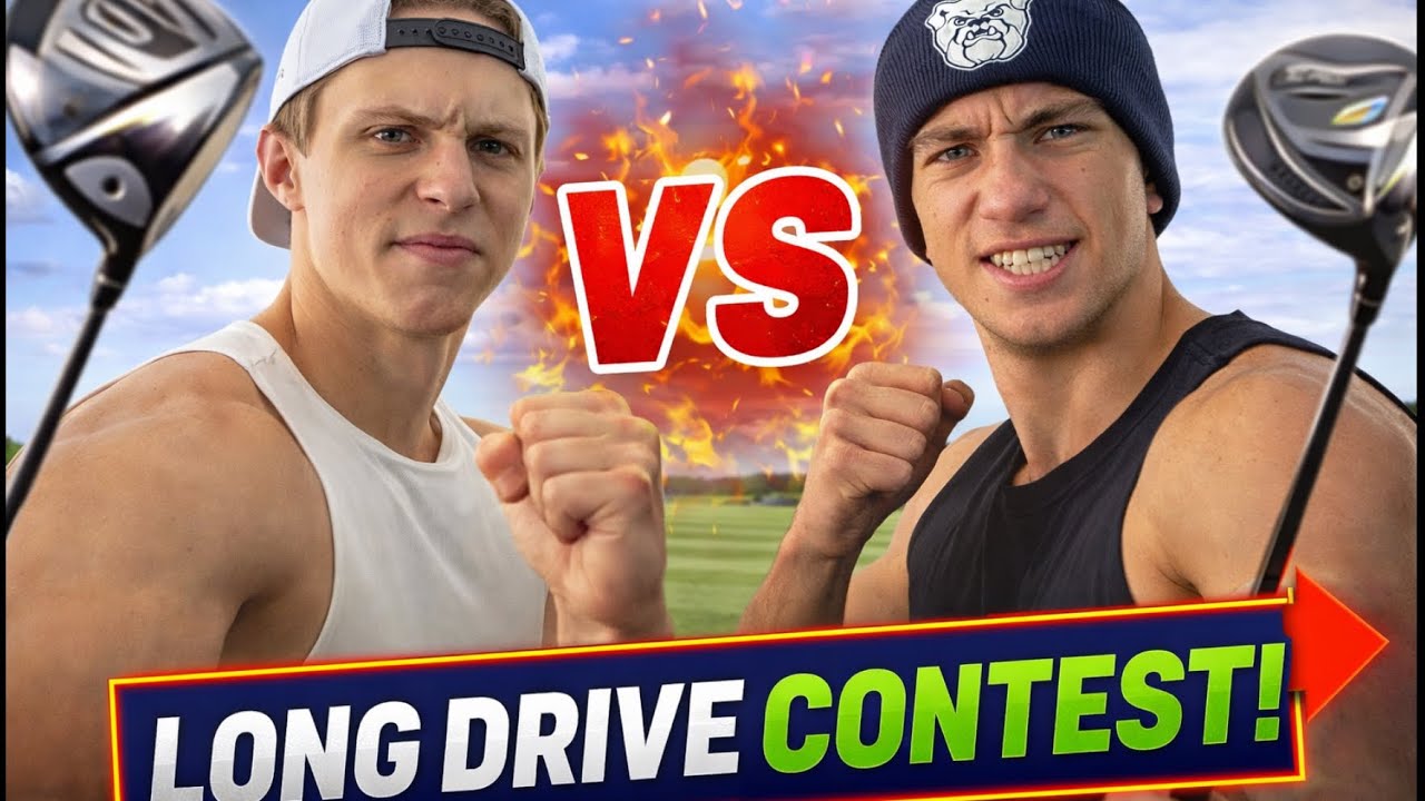 1v1 Long Drive Contest #golf #viral #longdrive #funny #golfskill #golfswing #golftechnique #athlete 